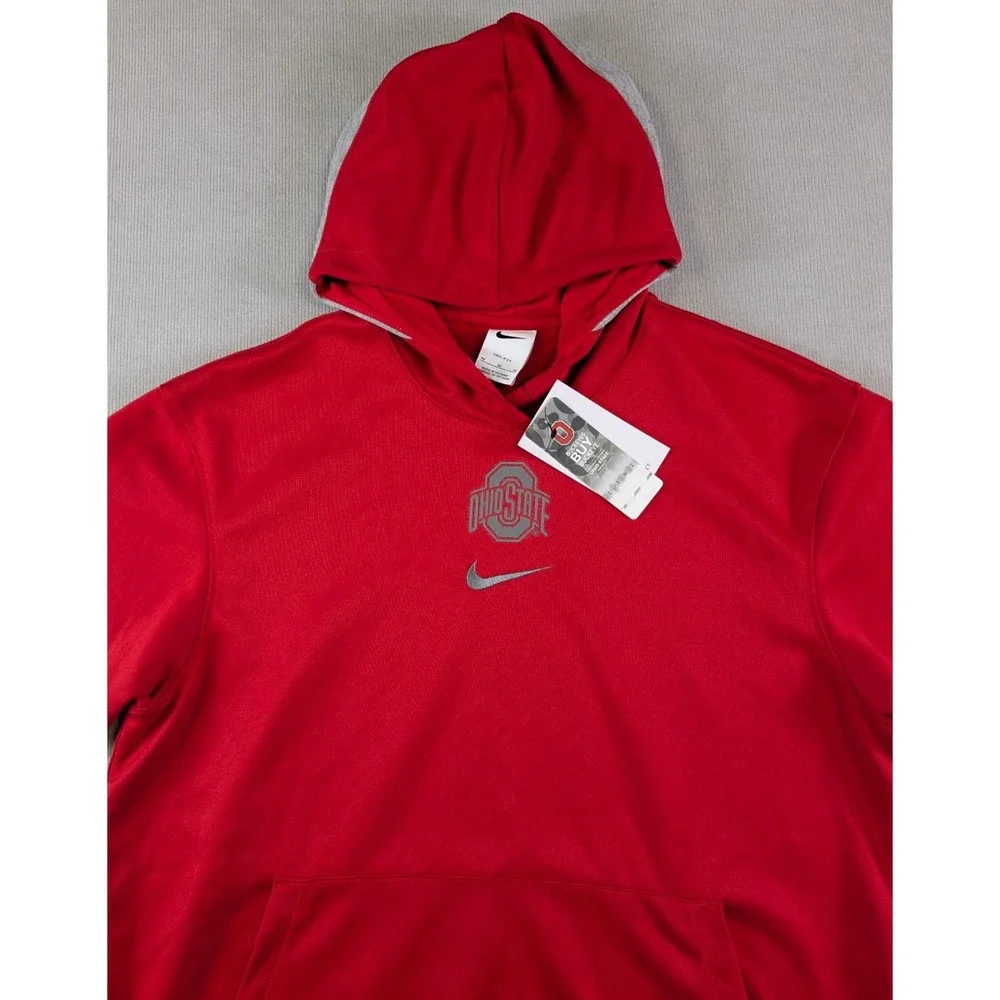 Ohio State Buckeyes Hoodie Mens Medium Nike Center Swoosh Sweatshirt New Lebron